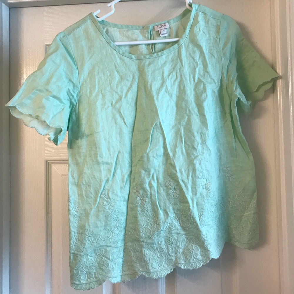 Jcrew embroidered top